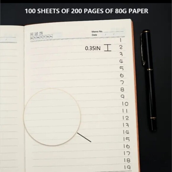 GRAY leather journal notebook manifest diary personalized planner organization - Picture 3 of 11